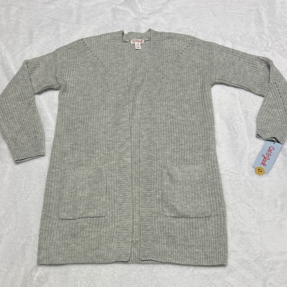 Cat & Jack | size 8 | gray knit cardigan